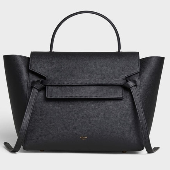Celine Handbags - Celine Mini Belt Bag in Black Grained Calfskin